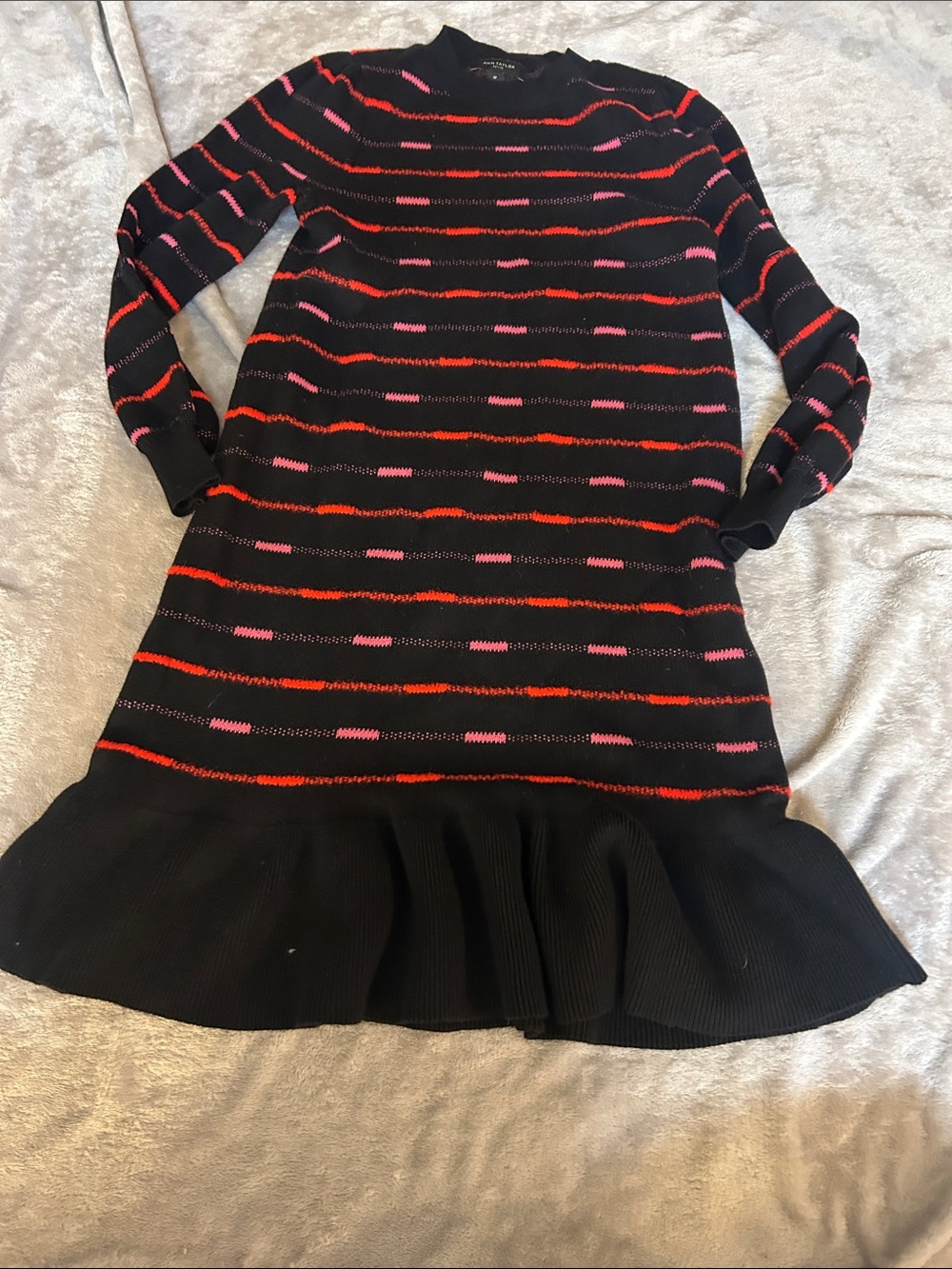 Ann Taylor striped sweater dress